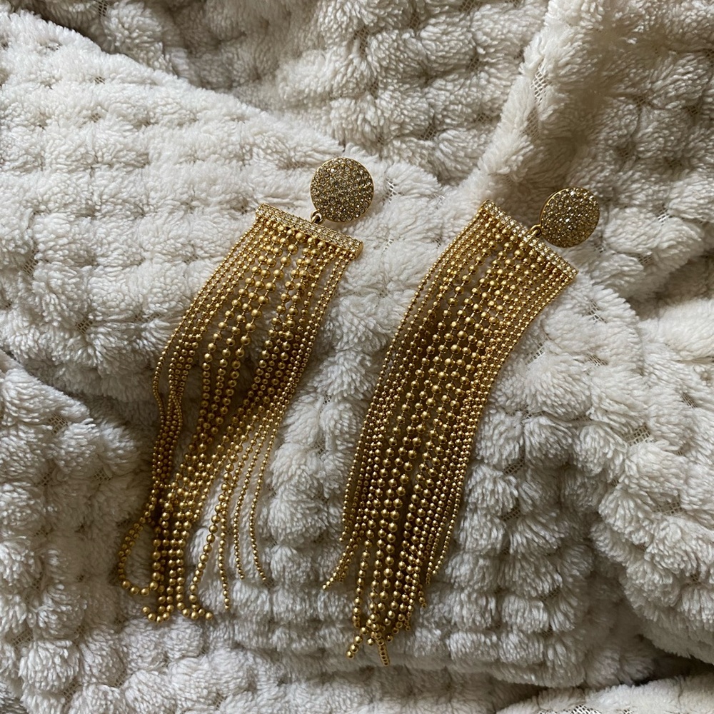 Kate Spade pave chandelier earrings